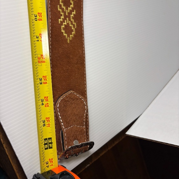 Brulaine 3 Brazilian Buckles Leather Belt 37 in Horses/Western/Equestrian/Cowboy - Picture 16 of 16